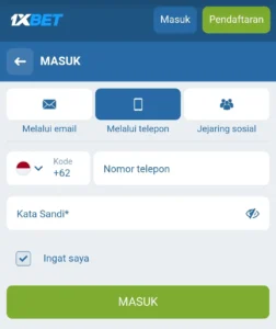 Login Menggunakan Nomor Telepon
